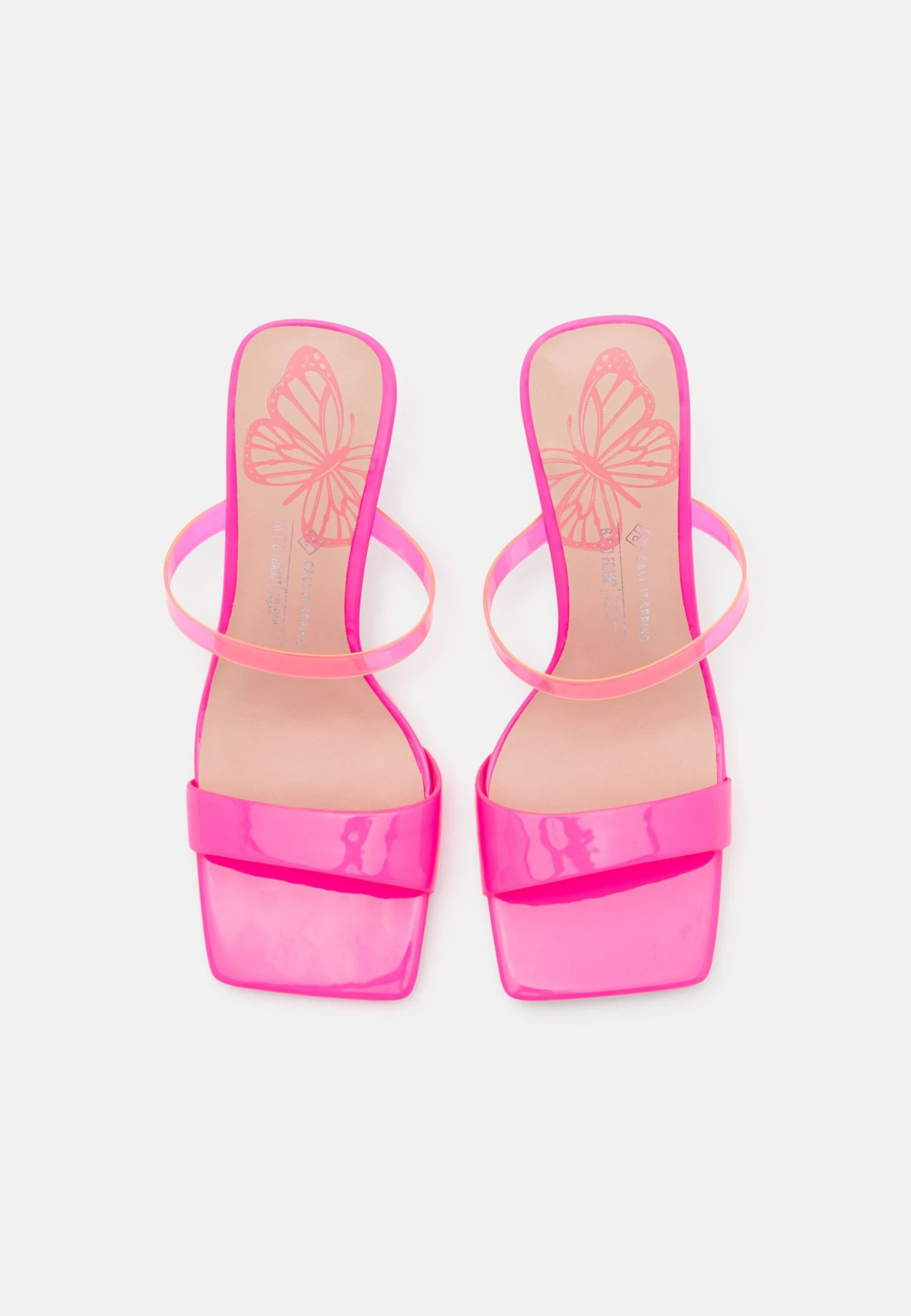 Call It Spring Vegan Papillon - Muiltjes Met Hak - Bright Pink 6 Call It Spring Vegan Papillon - Muiltjes Met Hak - Bright Pink - Afbeelding 6